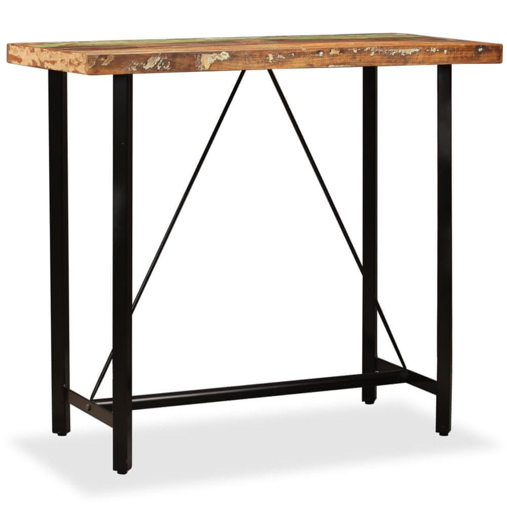 Petromila vidaXL Barový stôl, recyklovaný masív 120x60x107 cm